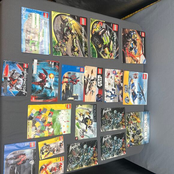 LEGO Instruction Manuals Lot 20 Mixed Racers Bionicle City Star Wars Knights Y2K - Picture 7 of 14